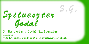szilveszter godal business card